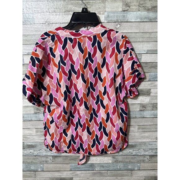 Women’s Linen Charter Club Blouse Multicolored Size Small - Picture 9 of 11